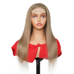 Kisshair #8 #27 #30 Straight 4*4 Lace Wig Ash Brown Honey Blonde Medium Auburn 4x4 Closure Wigs Indian Human Hair Wig