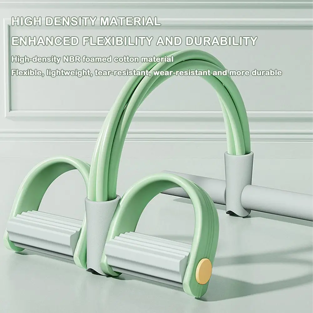 Four Tube Pedal Tensioner Portable Resistance Band Sit Up Fitness Equipment Yoga Stretching Tummy Trimmer Pull Rope 2