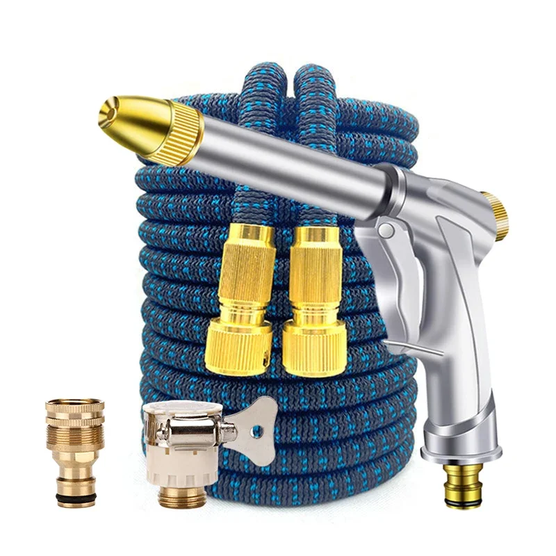 Thickened garden hose Gun set Multimode Sprayer high-pressure Magic Water Pipe Watering Car soft telescopic hose Wash water pipe