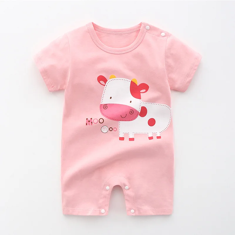 2022 Summer Short Sleeve Baby Girl Romper Cotton Infant Girls Clothes 0-3 Years Toddler Girl Romper Newborn Clothes Jumpsuits bulk baby bodysuits	 Baby Rompers