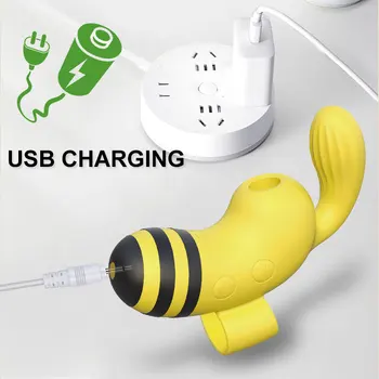 Clit G Spot Massager Vibrator Sucking Adult Sex Toys Female USB Charging 15 Modes Powerful Finger Gloves Vibrator 3