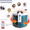 Portable Steam Sauna Tent Full Size Personal Steam Sauna Personal Home Spa with Remote Control Black with Blue Edge 5
