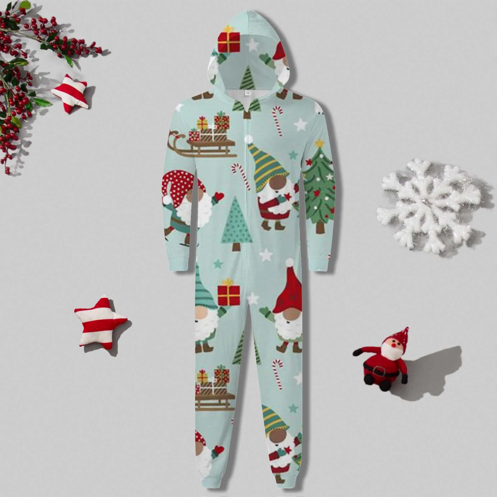 thumbnail image 1 of Ropa de dormir para papá para Navidad, pijamas familiares a juego, lindos pijamas a cuadros con estampado de ciervo de cabeza grande, manga larga, conjunto para padres e hijos para Navidad, 1 of 5