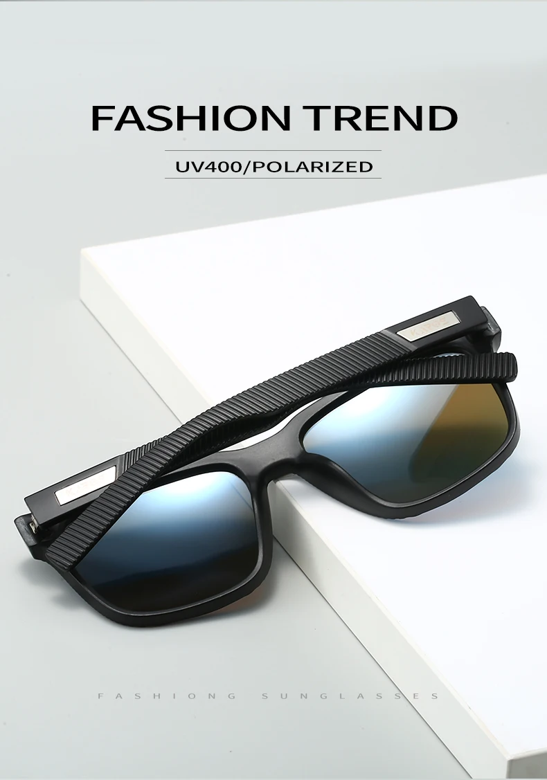 Karos Polarisierte Sonnenbrille für Herren, Angelbrille für Outdoor-Sportarten, Radfahren, Wandern, Laufen, Fahren, UV400-Schutz, Modell YZ2013 – Detail 2