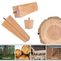 4 pièces 6/10/15cm pieds de meubles en bois massif canapé armoires pieds carrés lit Table chaise pieds de remplacement accessoires de meubles de maison 2
