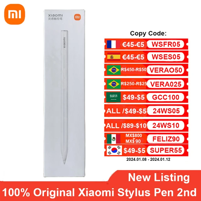 Xiaomi Stylus 2 para Xiaomi Pad 5, 5 pro, 6, 240Hz frecuencia de muestreo,  150 horas de duración de la batería