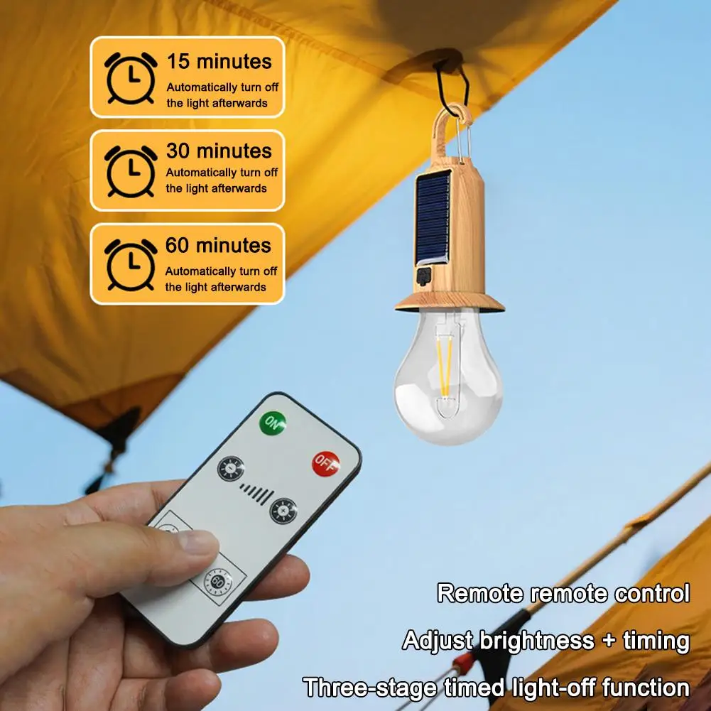 Solar energy Camping Lamp LED Remote control Rechargeable Hanging Courtyard Garden Decoration Lantern Outdoor Camping lamp light