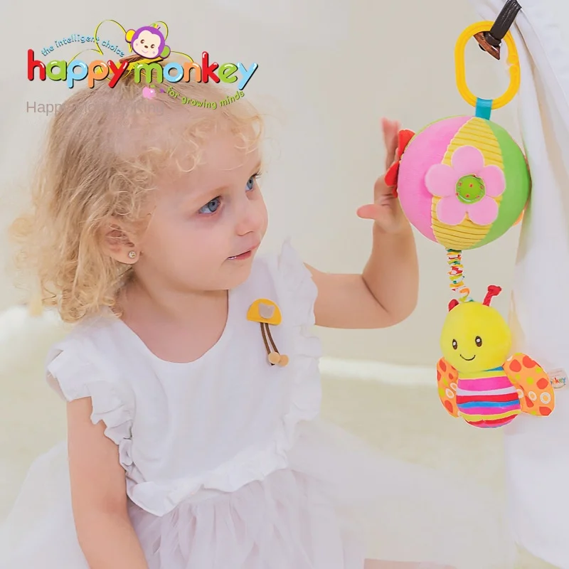 Baby calming doll music bell baby stroller pendant bed bell bed plush toy 0-1 years old