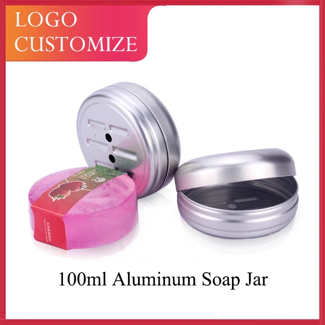 20/50 Pieces Silver Aluminum Jar For Cream Soap Aluminum Case With Hole USB Cable Storage Pot 100g Aluminum Container 2412301MC