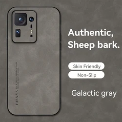 Sheepskin Leather Soft Case with Camera Lens Protection and Shockproof Bumper - Matte Finish for Xiaomi MIX 4 (GRAY)