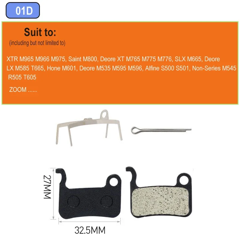 8/10/20/30 Pairs Resin / Semi-Metallic Bicycle Brake Pad for SHIMANO XTR M965 M975 Saint M800 Deore XT M765 M775 SLX M665 M535 2