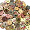 100 Pcs Wood Button Scrapbooking DIY Crafting Knitting Round Button Ornament Shirt Jeans Useful Wooden Fastener 25mm 2