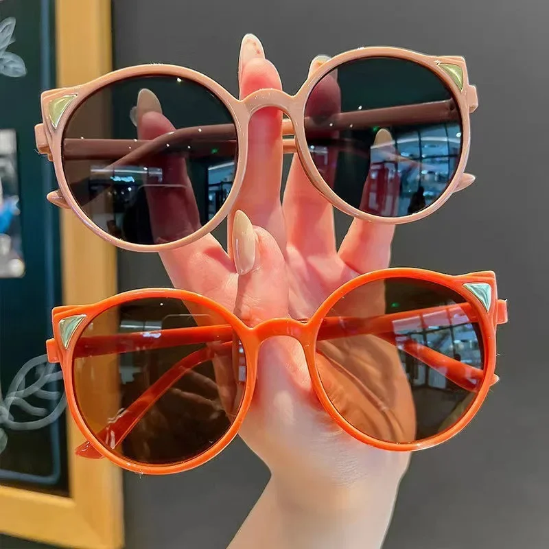 Girls Boys Cute Animal Cartoon Ears Sunglasses Kids Outdoor Sun Protection Children Lovely Vintage Protection Sunglasses