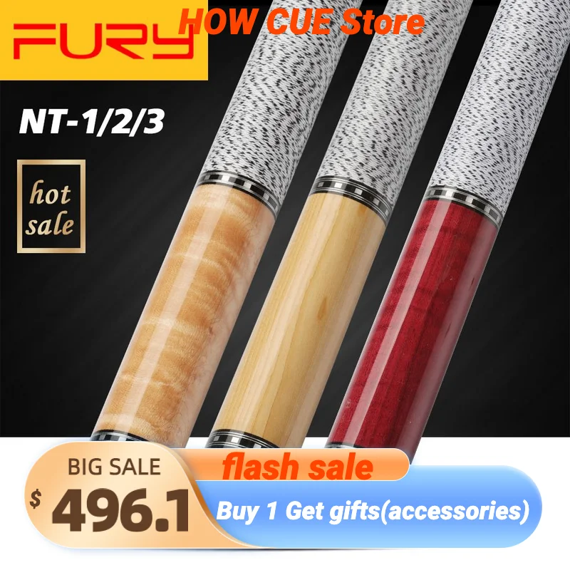 New Fury Nt13 Billiards Pool Cue 13mm Kamui M Tip