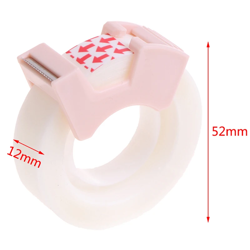 Portable Tape Dispenser Writable Clear Adhesive Tape with Tape Cutting Tool Writable Invisible Correction Tape School Stationery images - 6