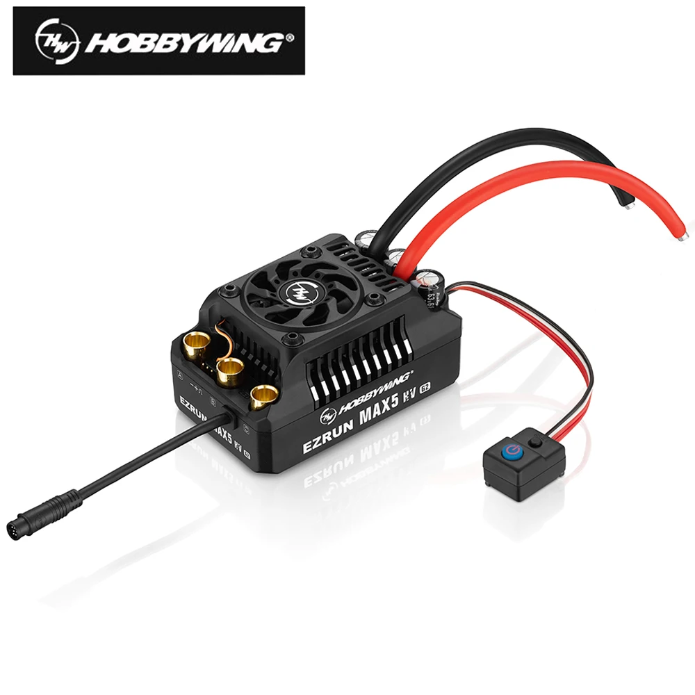 Hobbywing EZRUN Max5 HV G2 250A 6-12S Sensored Brushless ESC w/ 56118SD 650KV/ 800KV/ 1100KV Brushless Motor For 1/5 Truck/ Car