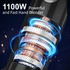 Immersion Blender 5-in-1 Handheld Blender - 1100-watt scratch-resistant blending stick for shakes, purees and smoothies 5