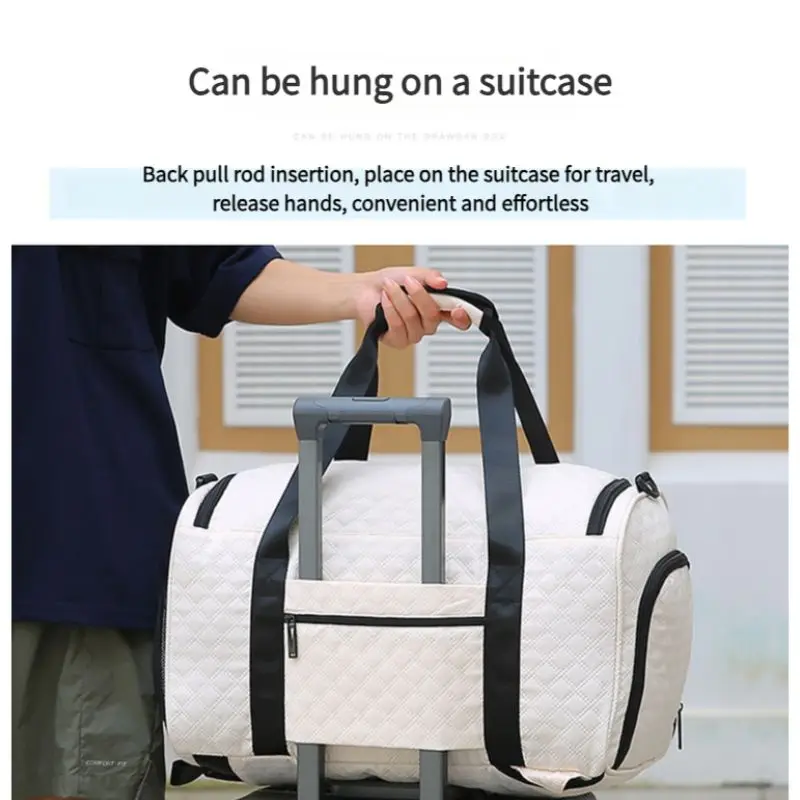 Lightweight Fashion Travel Backbag Large Capacity Wet And Dry Separation Short Trip Storage Bag Tide Cool Gym Bag for Men Women 4