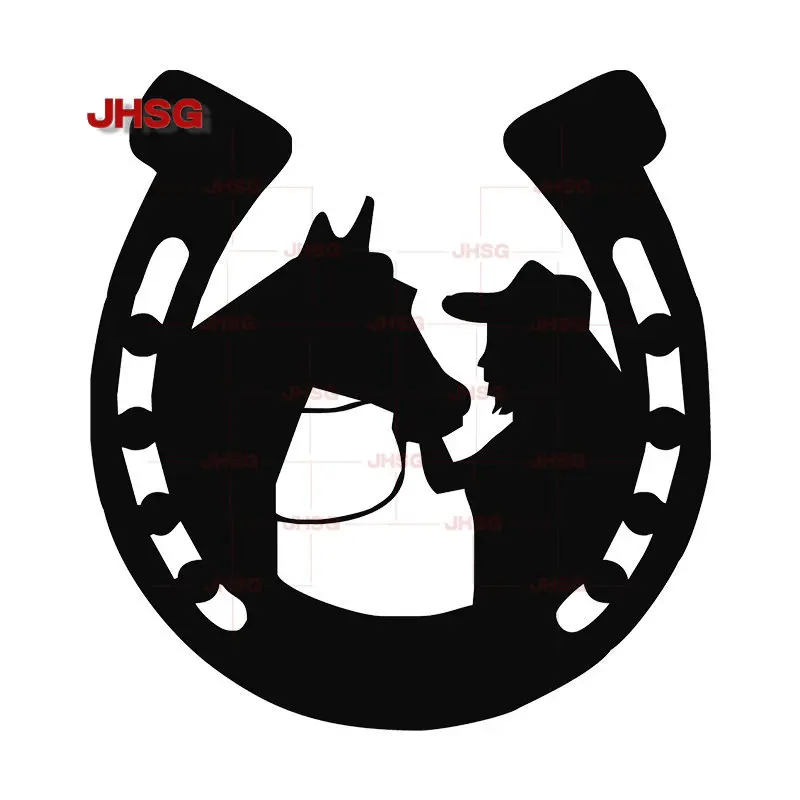 

Girls' Horseshoes with Horse Veneers In Vinyl Car and Motorcycle Window Wall Cups Creative Notebook Veneers PVC Accessories