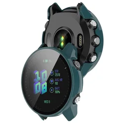 Protective Tempered Glass Watch Case with Screen Protector - Forerunner 265S (Green)