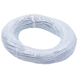 Premium Flexible Copper Wire PVC Electrical Cable - Single - Core Multi - Strand for Car Audio Systems, 300/500V (WHITE)