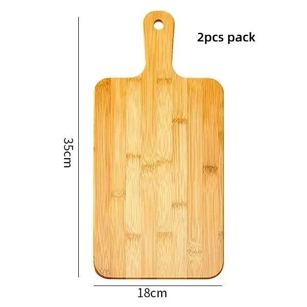 Bamboo Wooden Cutting and Serving Board with Handle for Kitchen and Charcuterie