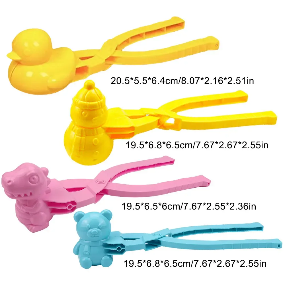 Duck Rice Mold 2/3/4pcs DIY Sushi Mold Onigiri Snowball Maker with Handle Winter Animal Snow Toys Kids Adults