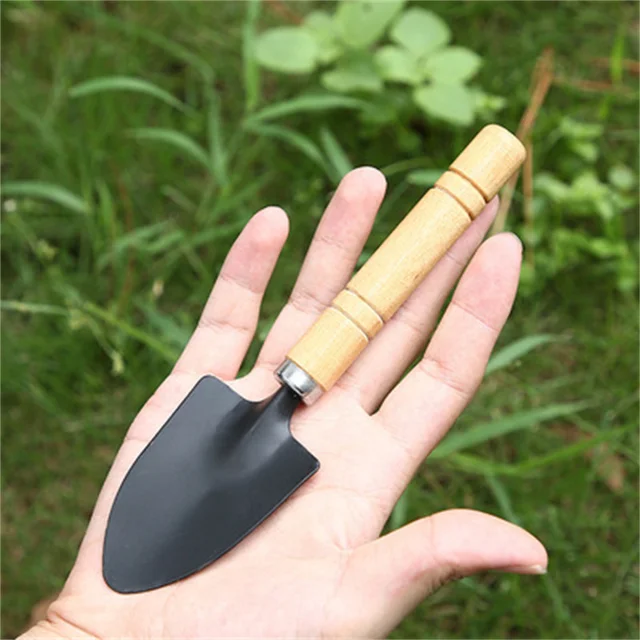 1/3Pcs Mini Lapát Gereblye Készlet Növényekhez Bonsai Tools Kerti Kéziszerszámok Miniatűr Ültetési Fa Fogantyú Ásó - Image 3