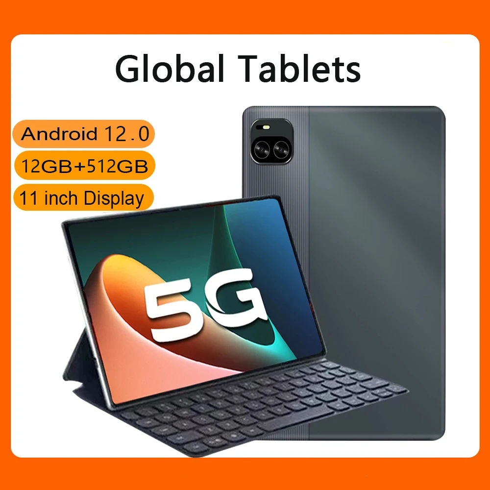 New android 12 0 tablet pc 11 inch hd screen 12gb 512gb dual sim card