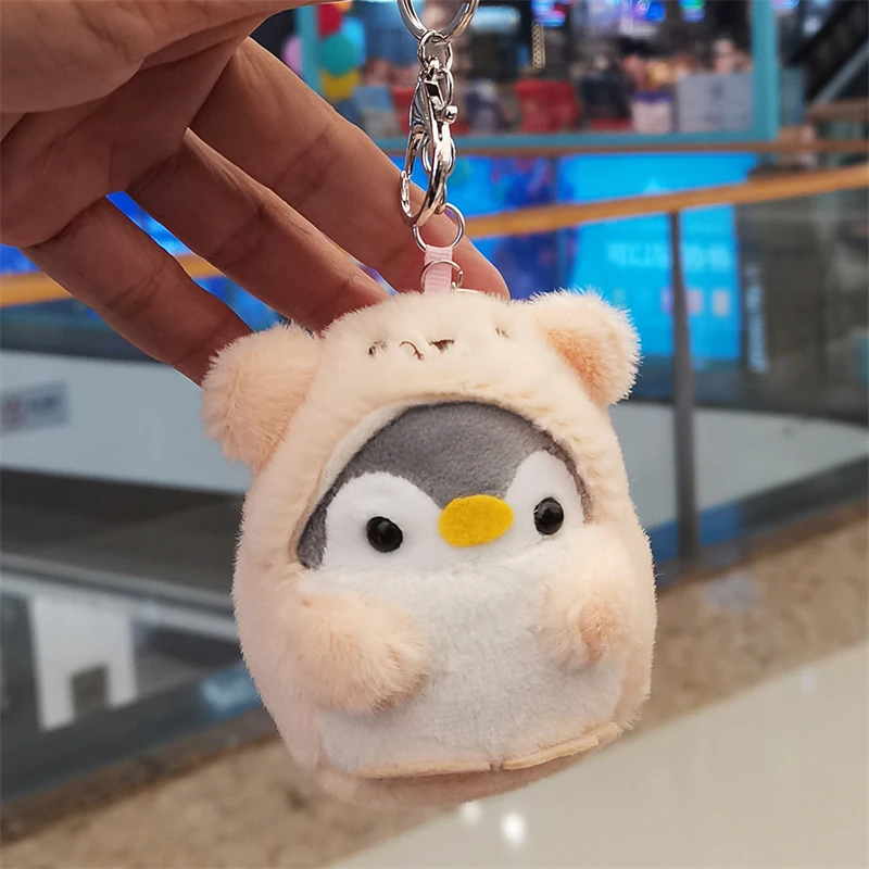 Plush Key Chain Cartoon Day penguin pendant plush doll key chain cute bag pendant