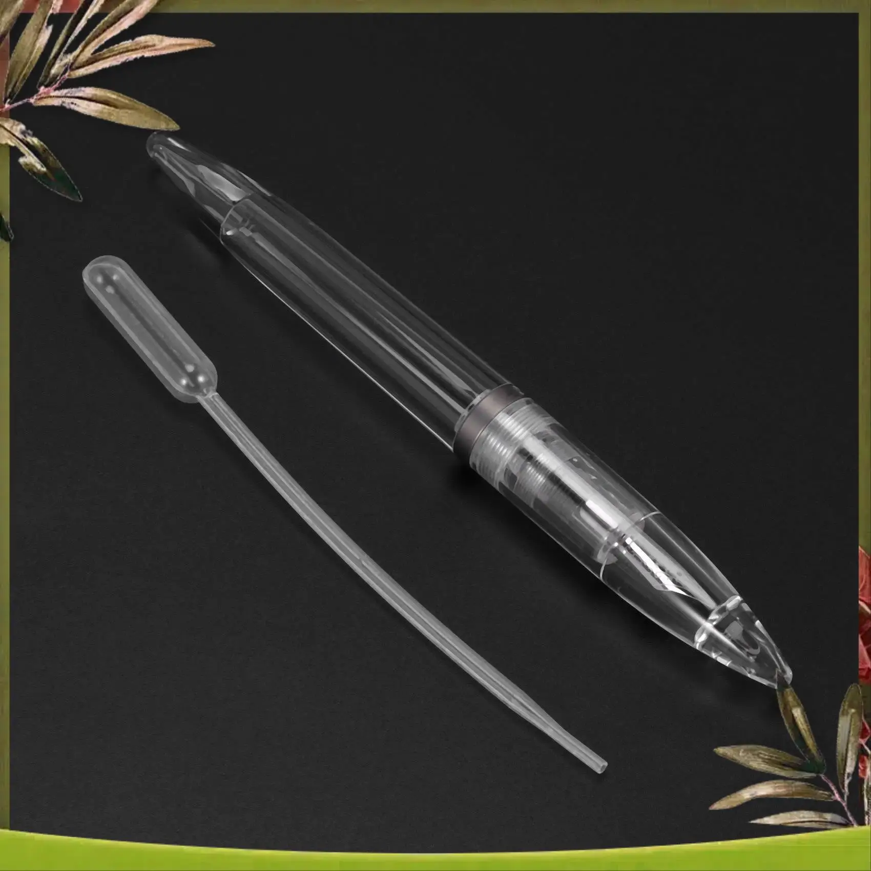 New-0.5Mm 펜촉 만년필 (스포이드 포함) 대용량 투명 펜 사무실 학교 용품 학생용 선물 Stati