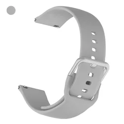 Premium Silicone Smart Watch Band - Available in 20mm and 22mm Sizes - 1PCS 22mm Strap (B - Grey)