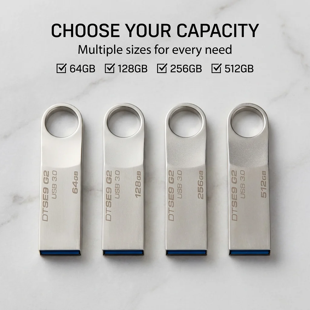 킹스톤 DTSE9 G2 USB 3.0 64GB 128GB 256GB 512GB 메탈 플래시 드라이브 휴대용 USB 메모리 PC 노트북 파일 저장용