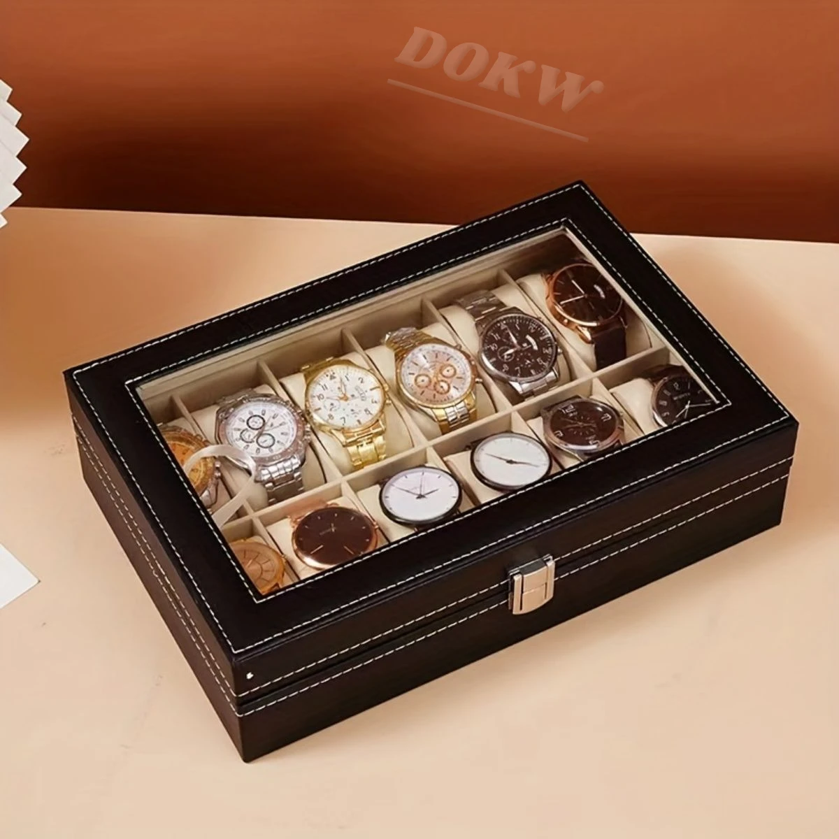 Luxury Transparent Watch Box 12 Slots Watch Storage Box Display Multi-piece Jewelry Jewelry Bracelet Watch Storage Box Watch Storage Bag Watch Storage Pouch Watch Protector