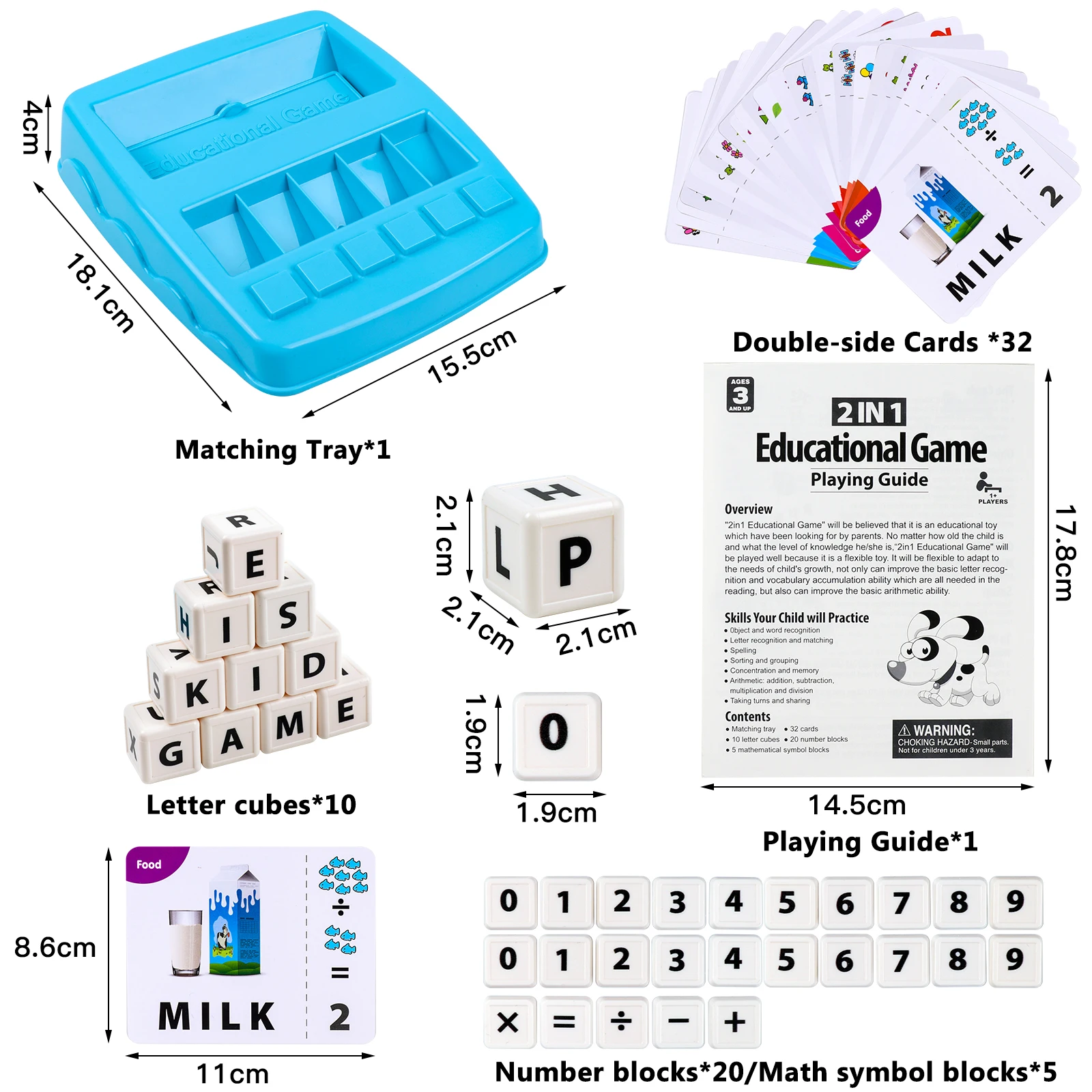 Bambebe 2 in 1 Montessori Giochi di Lettere e Numeri, Gioco di Lettere Corrispondenti, Giocattoli Educativi per Bambini da 3-8 Anni, Schede Flash Cards Giochi da Viaggio Bambini 3 anni(Italiano
