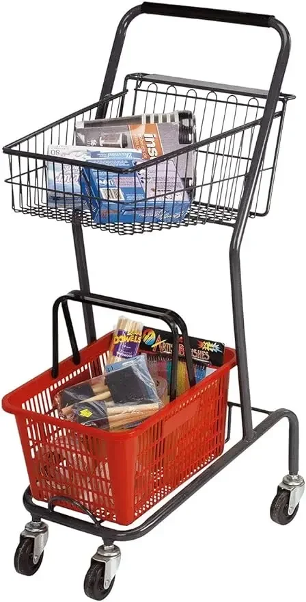 Mini Shopping Cart-100 Pound Weight Capacity-Household Utility and Commercial Cart Basket is 15 1/2"