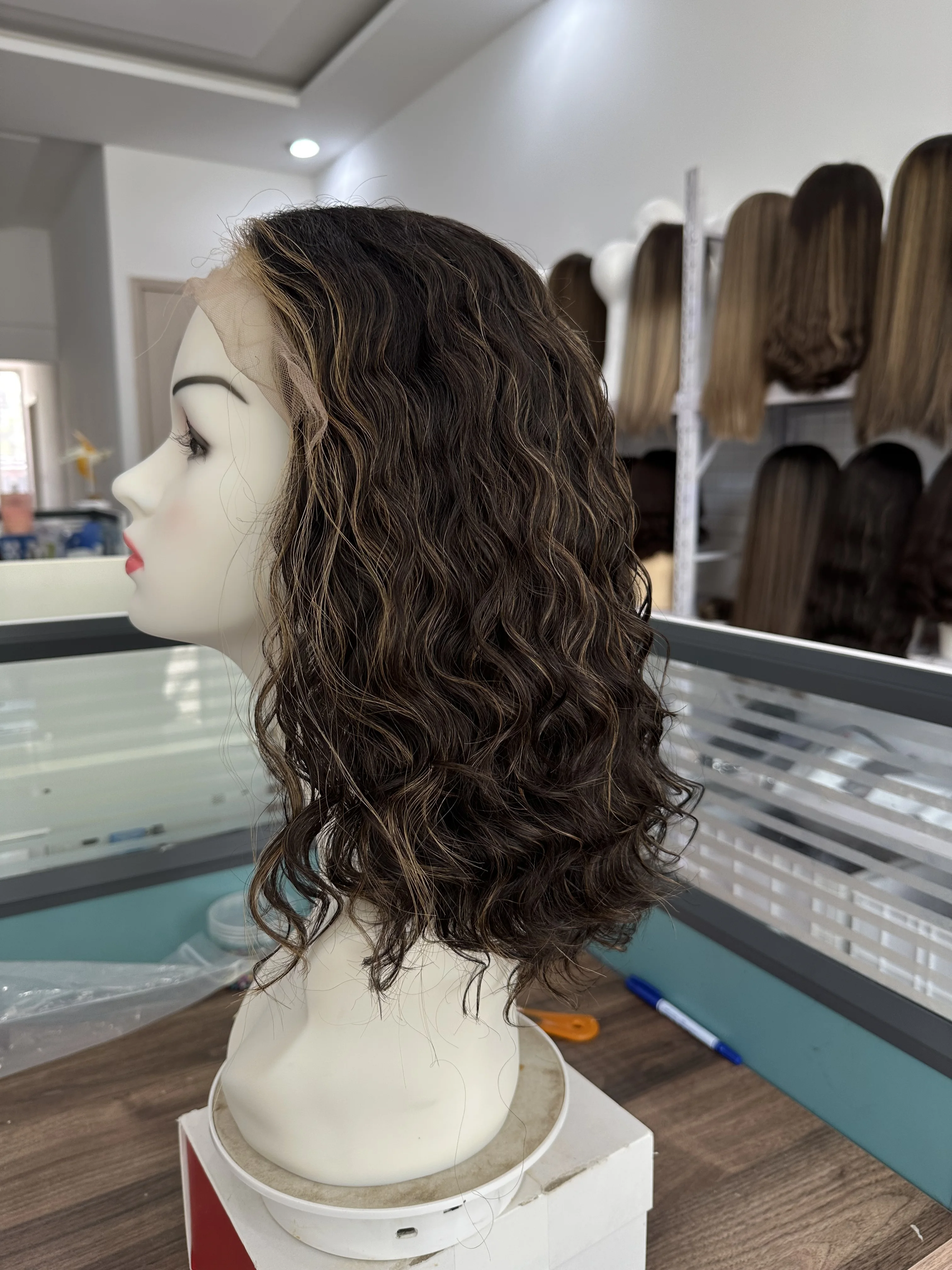 Lace top wig Kosher Wigs European hair brown color TsingTaowigs Human Hair Jewish Wig Lace Top For Women