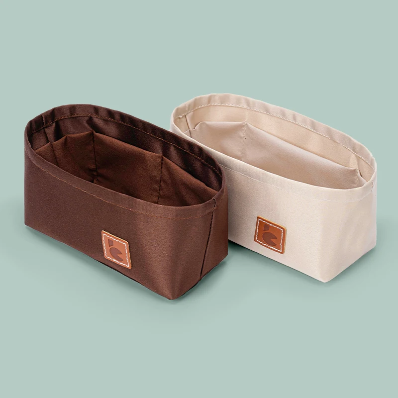 Suitable For Vanity Cosmetic Bag Inner Gallbladder Pouch Small Satin Storage Bag Brace Ultra-Light Handbag Insert Organizer