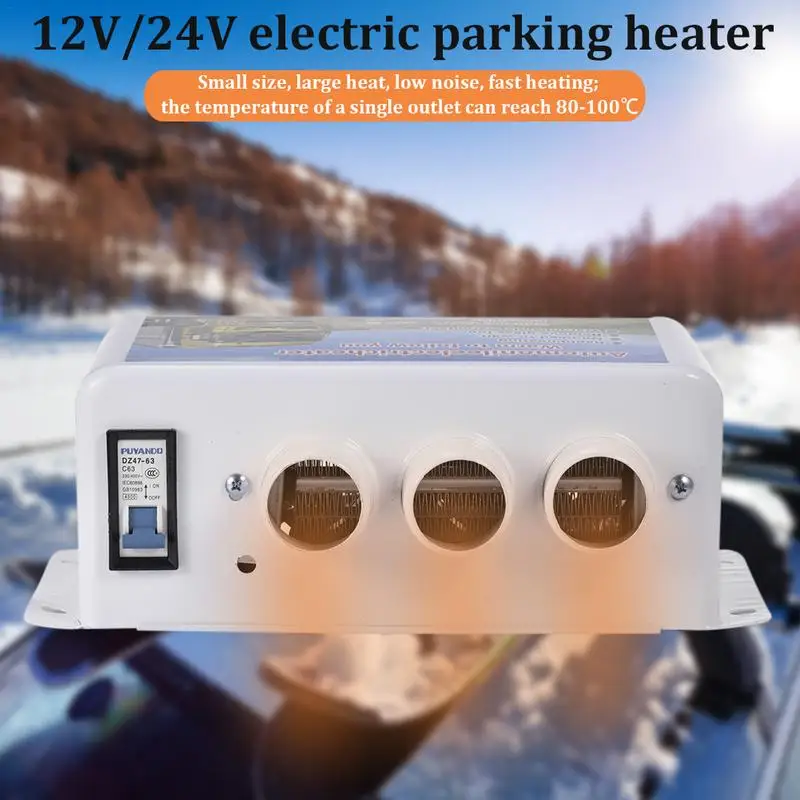 

12V/ 24V 3 Hole Portable Car Vehicle Heating Cooling Heater Defroster Demister For RV Boats Motorhome Trucks Trailer Dropship