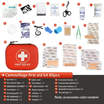 Portable first aid kit, waterproof and anti-fouling compact and lightweight, home emergency medical kit, outdoor adventure