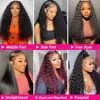 13x6 Hd Lace Frontal Wig Deep Wave 250 Density Curly Human Hair 100% Preplucked Water Wave Front Wigs For Black Women Brazilian 5