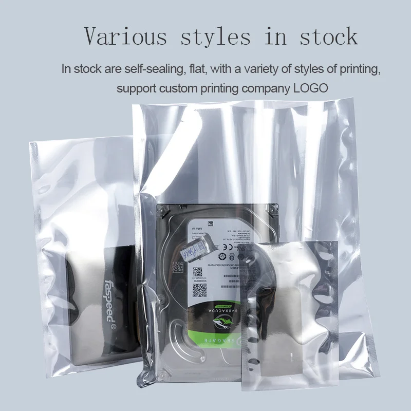 ESD brašna s průhledná káča otevřený, anti statické stínění balíček pro úložný, malý rozměr elektronická příslušenství, USB pouches