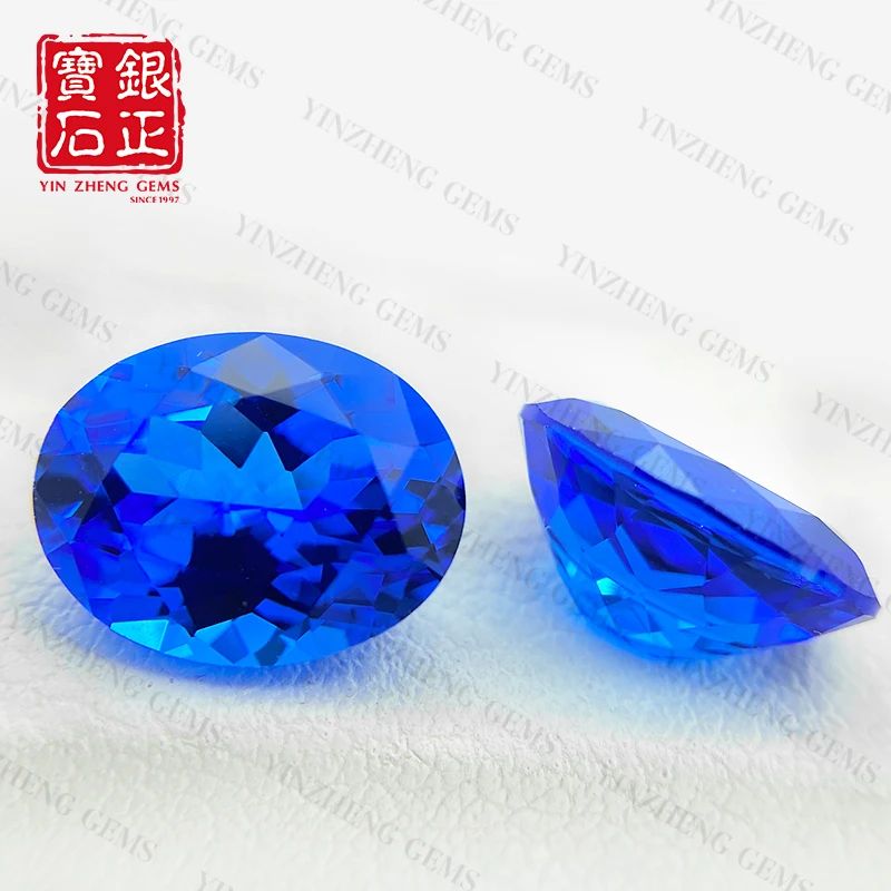 YinZheng Flame Melted Provide AGL Or GRC Certificate Oval Shape Cobalt Spinel Loose Gemstones Spinel Synthetic Cultivate