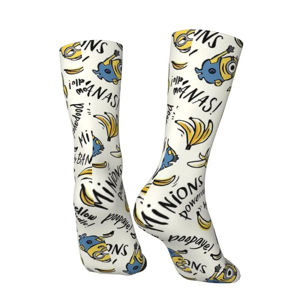 Custom Cool Print M- Minions Cartoon Socks for Women Men Stretchy Summer Autumn Winter M- Minions Bananas Crew Socks 4 Sb2fc68989306404e8bcee219978f0c46h
