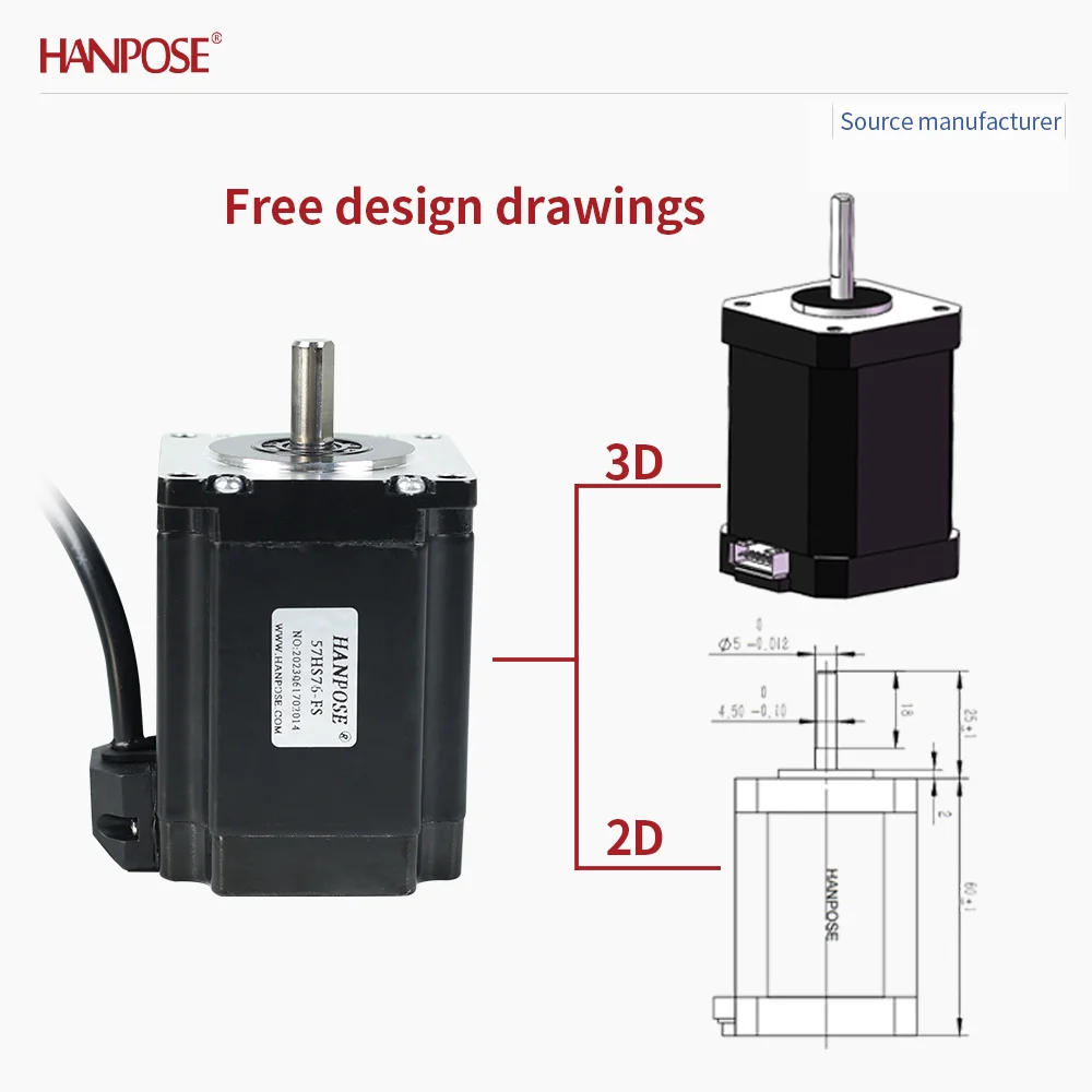 NEMA23 23HS7628-FS 방수 스테퍼 모터 1.89N.m 2.8A 3D 인쇄 액세서리 모터 제조업체 직접 판매 NEMA23