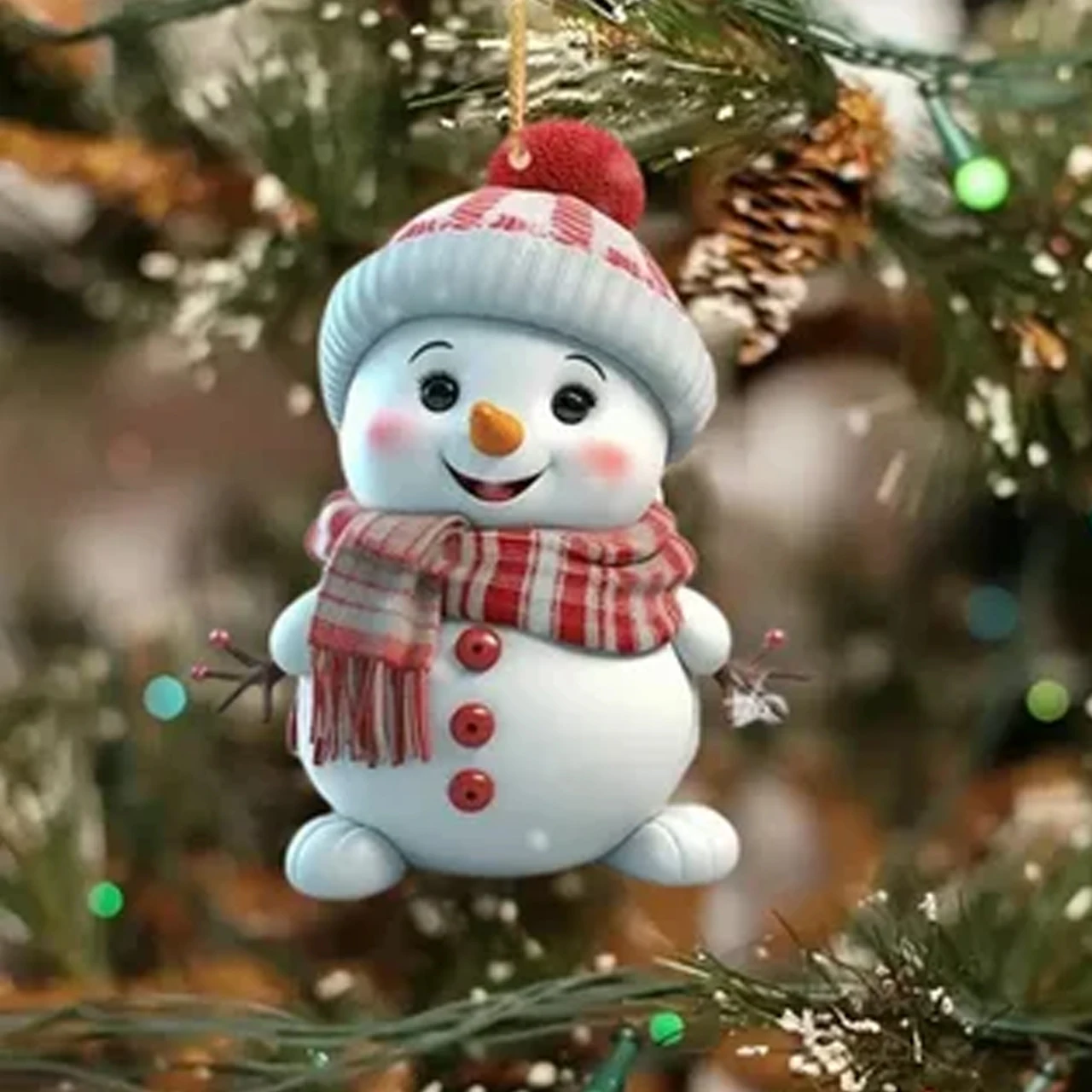 Christmas Snowman Pendants Xmas Tree Hanging Ornaments Car Decoration Pendant Christmas Party Kids Toys Gift