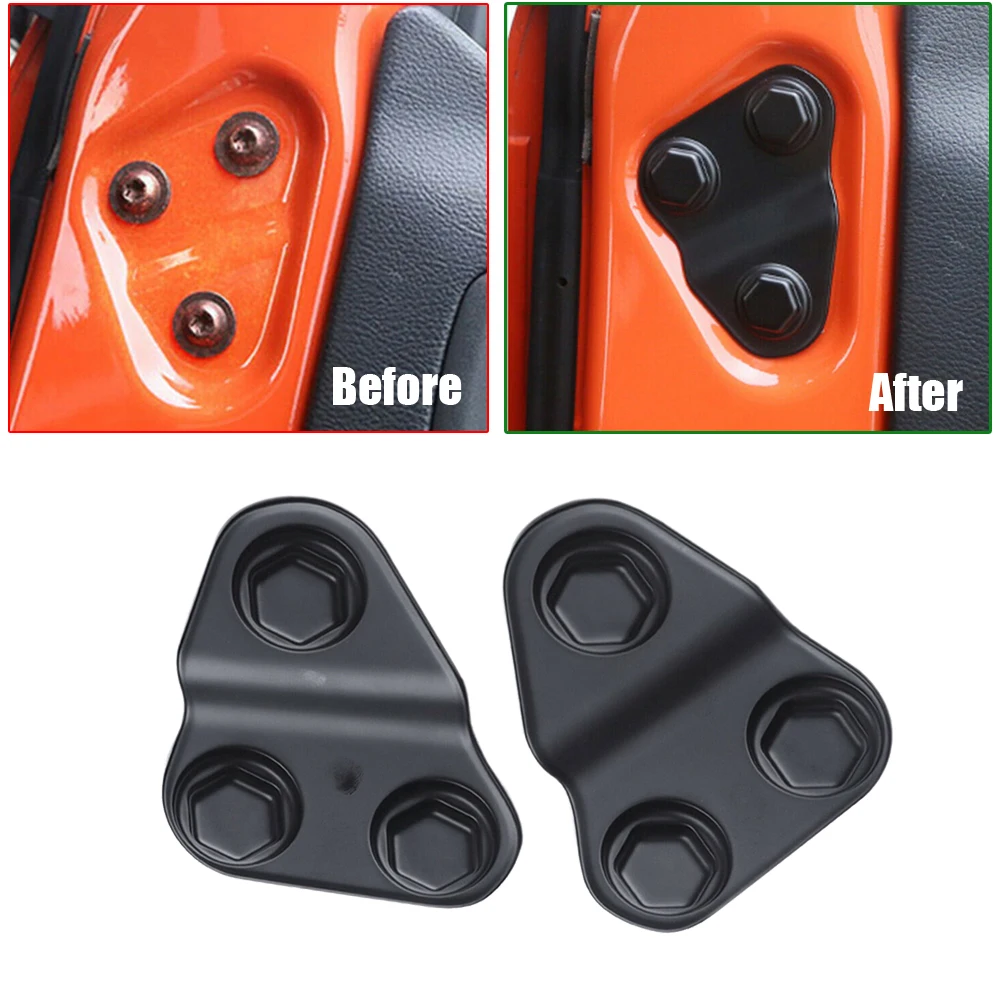 2Pcs Car Door Screw Protector Cover Car Door Trim Cover Accessori Interni Auto Per Jeep Wrangler Jl Jlu Jt Willy 2018-2024