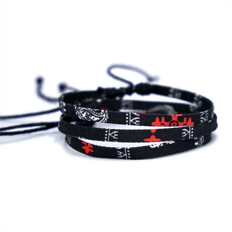 4 Colors Palestinian Keffiyeh Bracelet for Women Men Handmade Adjustable Woven Fabric Bracelets Jewelry Gift for Men Women - Image 3