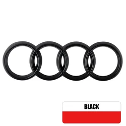 Premium ABS Car Front Grille & Rear Trunk Emblem Sticker Decal - Rear 230mm (Black)