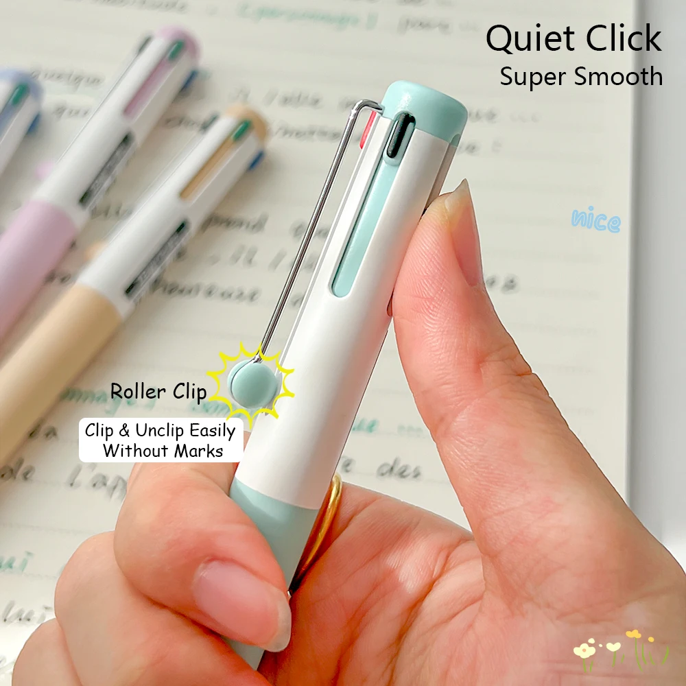1Pcs 4-in-1 Colorful Gel Pens 0.5mm Smooth & Quiet Quick-Dry Writing Pen for  Learning Office Drawing Journaling - 5